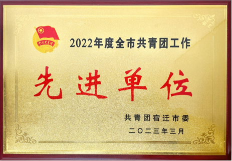 喜報(bào)！宿遷文旅集團(tuán)共青團(tuán)工作榮獲多項(xiàng)榮譽(yù)(圖1)